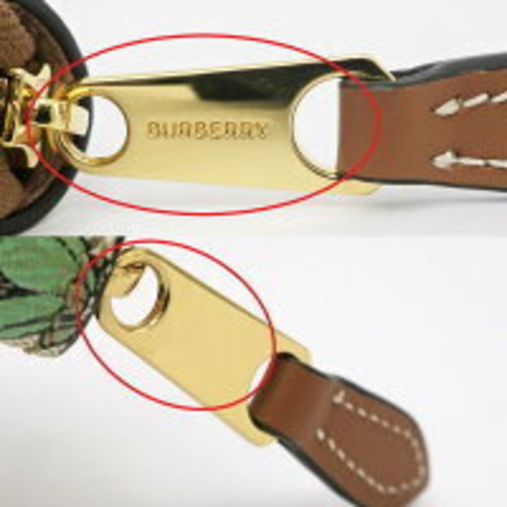 Burberry round neck coin case compact leather accessory top zip closure - Picture 7 of 7